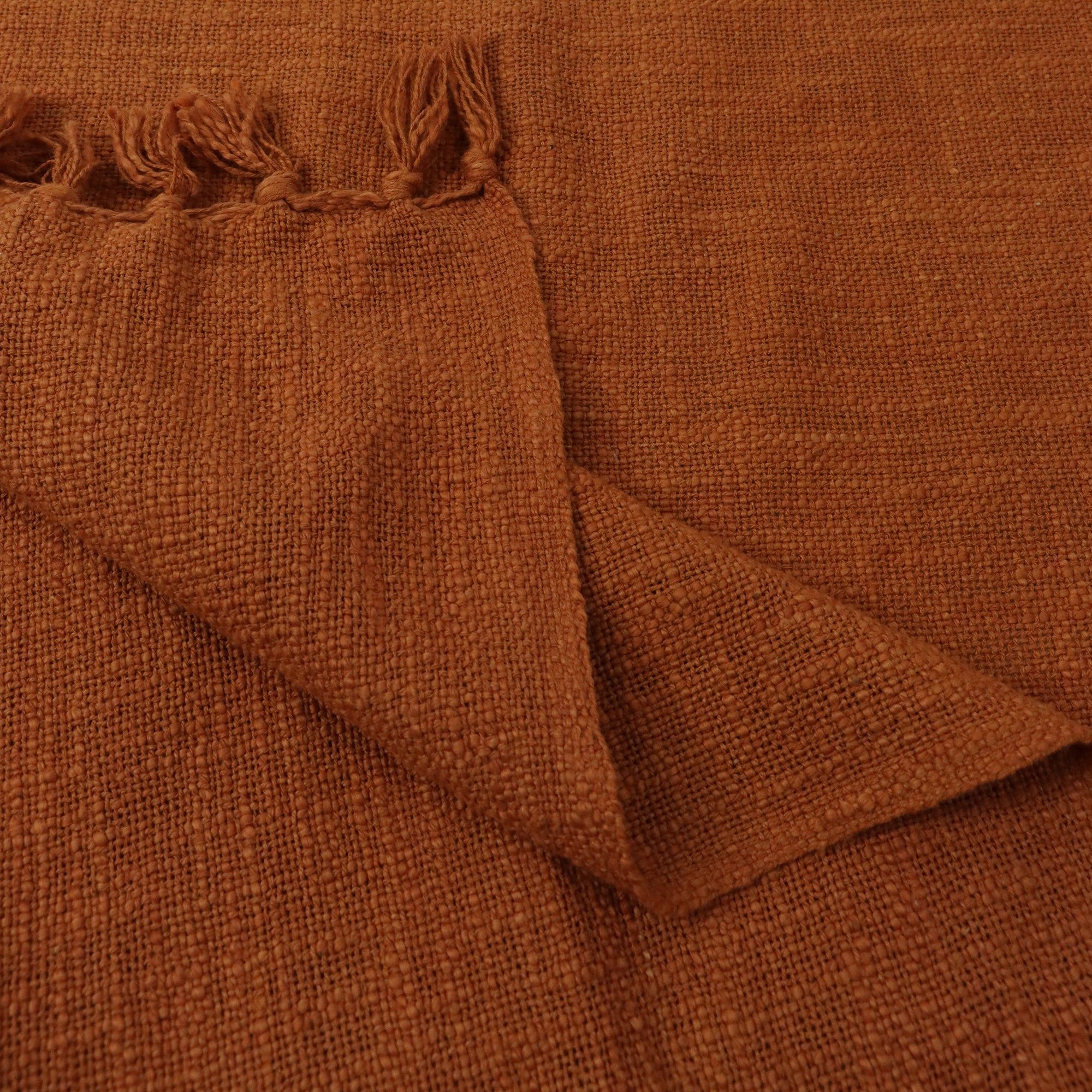 Luxury Brown Solid Throw Blanket For Sofa